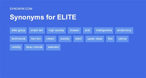 synonyms for elite|elite .